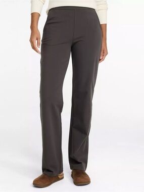 L.L. Bean Straight-Leg Pull-On Pants in **Heathered* Charcoal